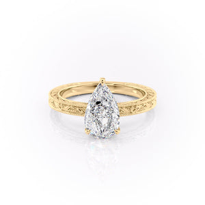 The Sierra Set With A 1 Carat Pear Lab Diamond
