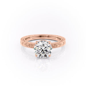 The Sierra Set With A 2.5 Carat Round Moissanite