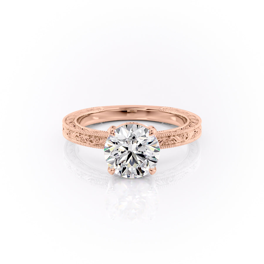 The Sierra Set With A 3.5 Carat Round Moissanite