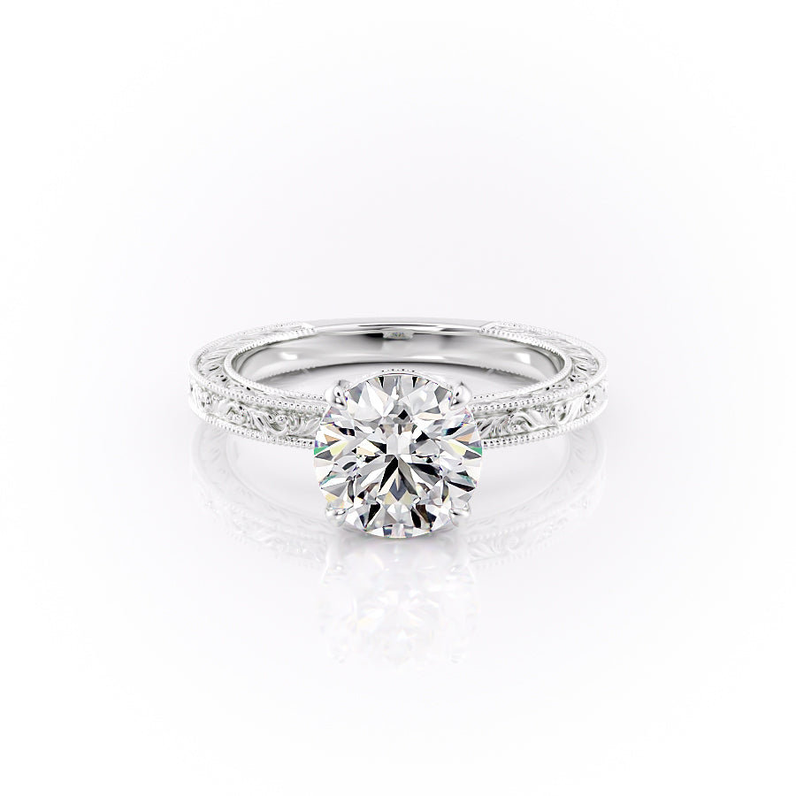 The Sierra Set With A 2 Carat Round Lab Diamond