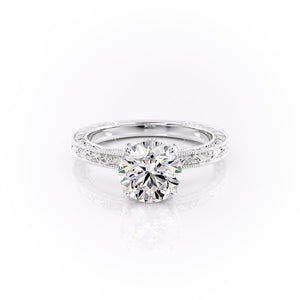 The Sierra Set With A 3.5 Carat Round Moissanite