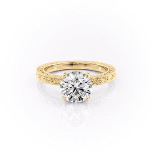 The Sierra Set With A 2 Carat Round Lab Diamond