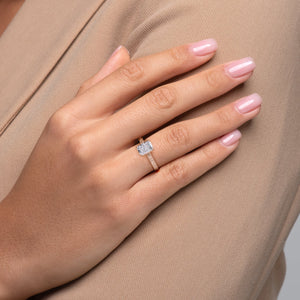 The Sierra Set With A 1 Carat Radiant Lab Diamond