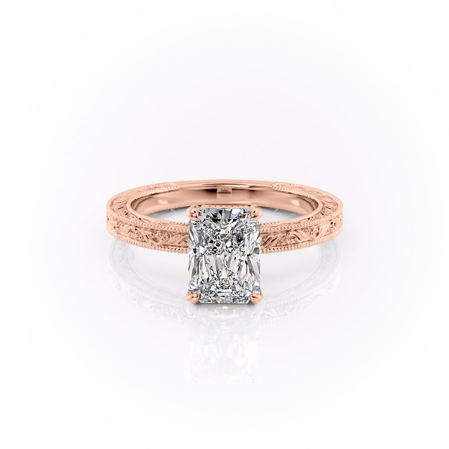The Sierra Set With A 2 Carat Radiant Lab Diamond
