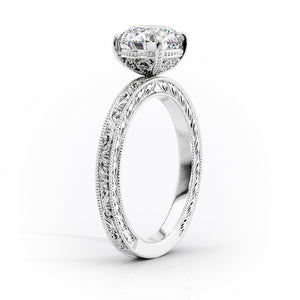 The Sierra Set With A 2.5 Carat Radiant Lab Diamond
