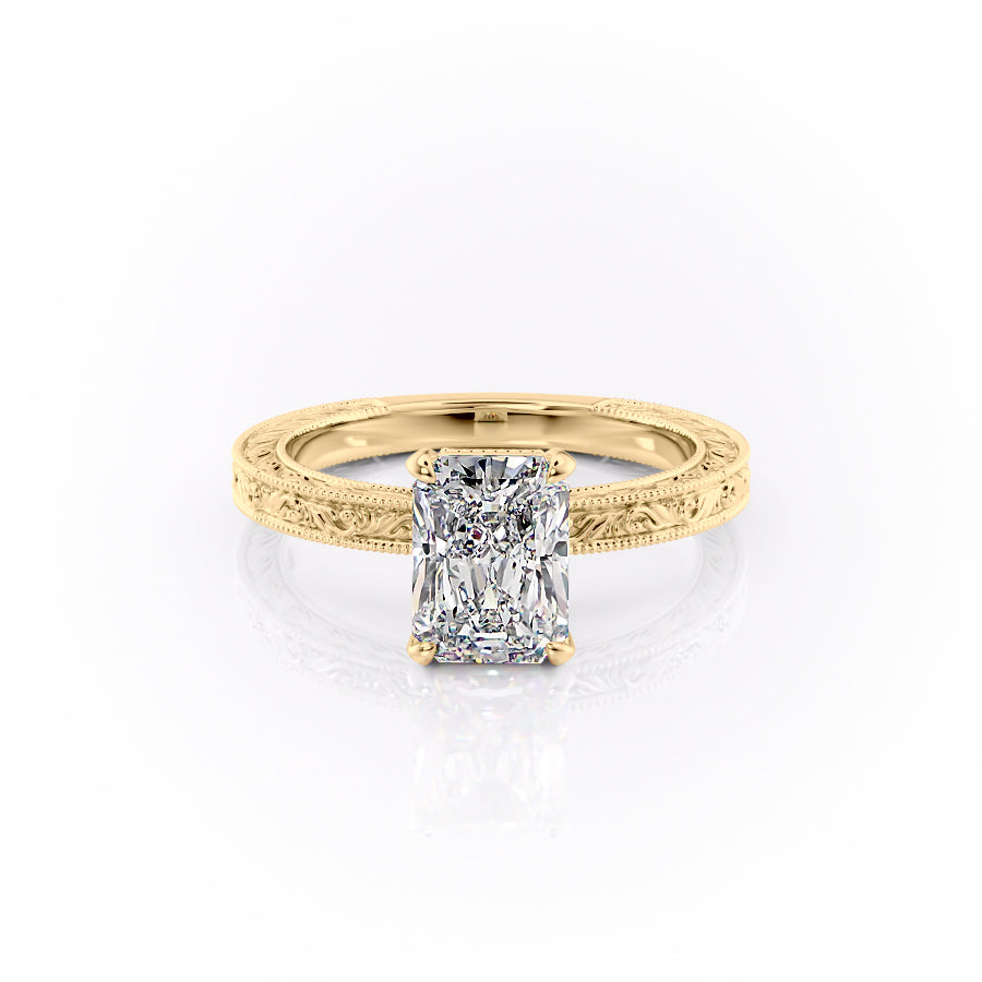 The Sierra Set With A 2 Carat Radiant Lab Diamond