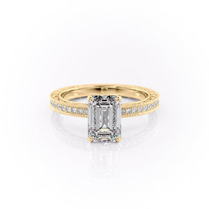 The Pave Sierra Set With A 1 Carat Emerald Lab Diamond