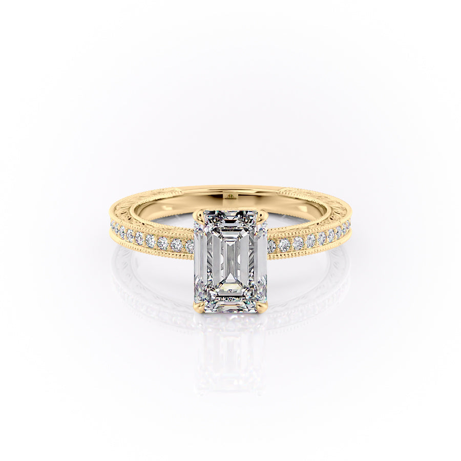 The Pave Sierra Set With A 2 Carat Emerald Lab Diamond