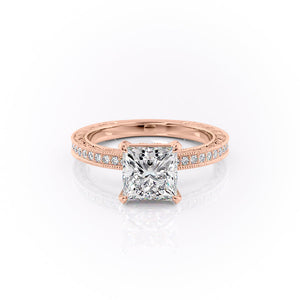 The Pave Sierra Set With A 3 Carat Princess Lab Diamond