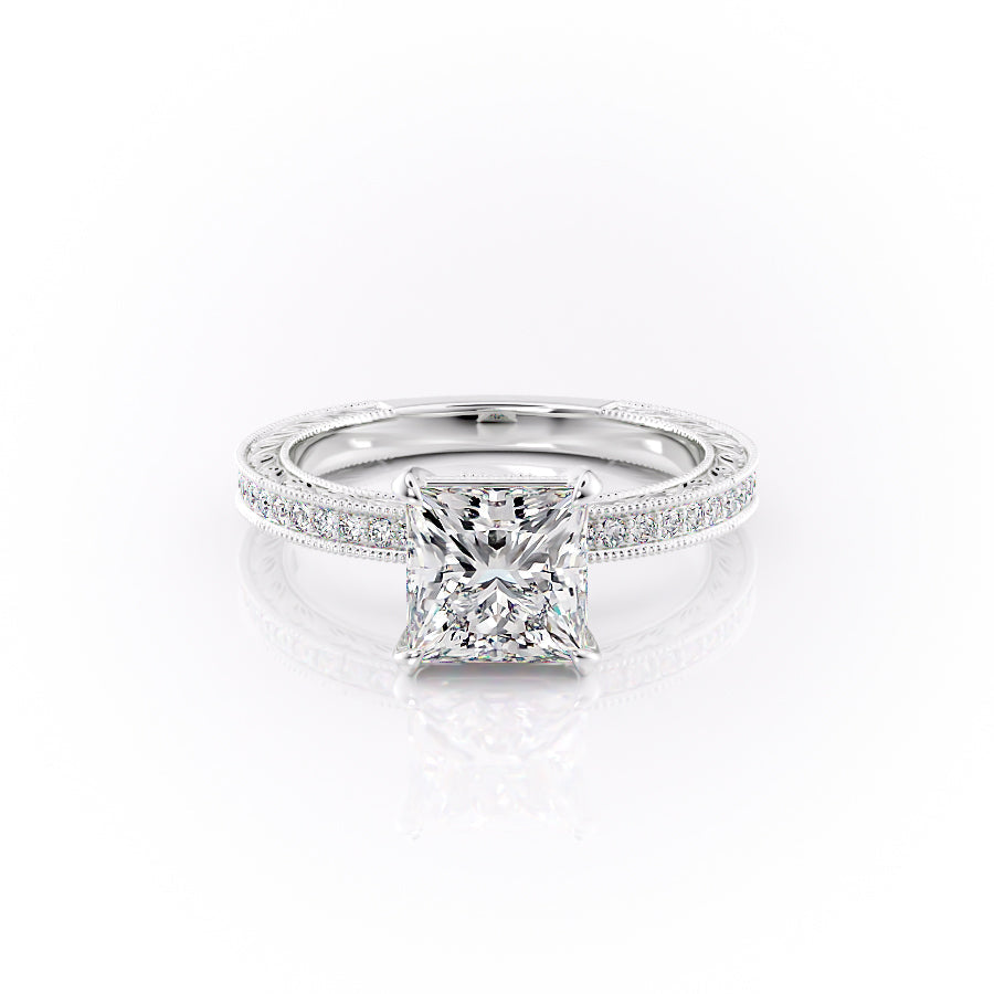 The Pave Sierra Set With A 2 Carat Princess Lab Diamond