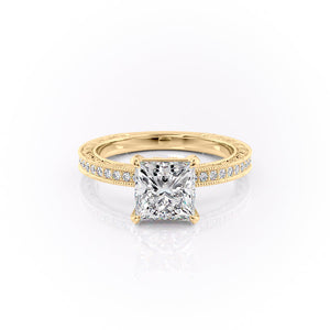 The Pave Sierra Set With A 2 Carat Princess Moissanite