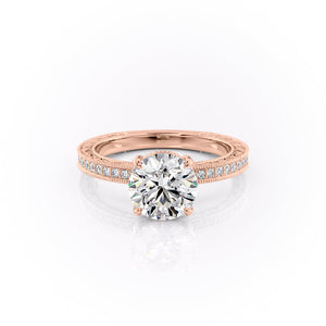 The Pave Sierra Set With A 1 Carat Round Lab Diamond