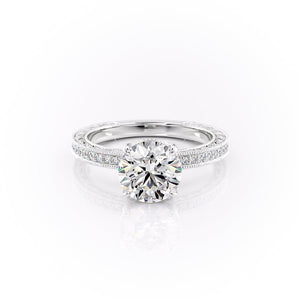 The Pave Sierra Set With A 3 Carat Round Lab Diamond