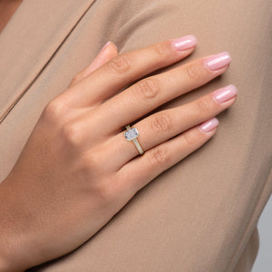 The Pave Sierra Set With A 1 Carat Radiant Lab Diamond