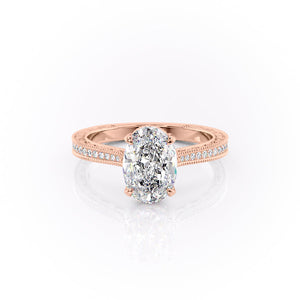 The Pave Cathedral Sierra Set With A 2 Carat Oval Moissanite