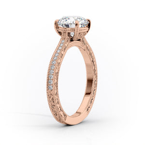 The Pave Cathedral Sierra Set With A 1 Carat Pear Lab Diamond