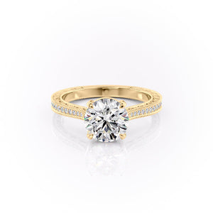 The Pave Cathedral Sierra Set With A 2 Carat Round Lab Diamond