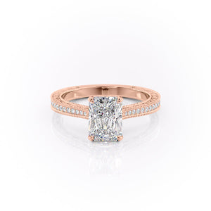 The Pave Cathedral Sierra Set With A 3 Carat Radiant Moissanite