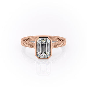 The Bezel Sierra Set With A 4 Carat Emerald Moissanite