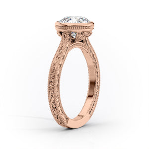 The Bezel Sierra Set With A 5 Carat Marquise Moissanite