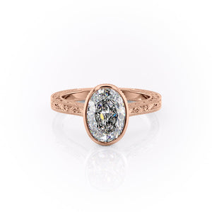The Bezel Sierra Set With A 3 Carat Oval Moissanite