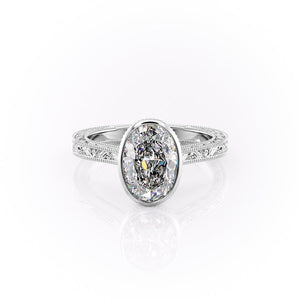 The Bezel Sierra Set With A 1.5 Carat Oval Moissanite