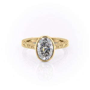 The Bezel Sierra Set With A 2.5 Carat Oval Moissanite