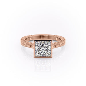 The Bezel Sierra Set With A 4.5 Carat Princess Moissanite