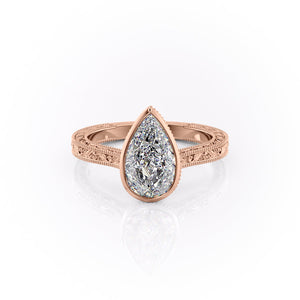 The Bezel Sierra Set With A 2.5 Carat Pear Moissanite