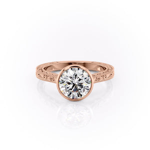 The Bezel Sierra Set With A 3 Carat Round Moissanite