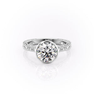 The Bezel Sierra Set With A 3 Carat Round Moissanite