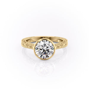 The Bezel Sierra Set With A 2.5 Carat Round Moissanite
