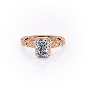 The Bezel Sierra Set With A 4 Carat Radiant Moissanite