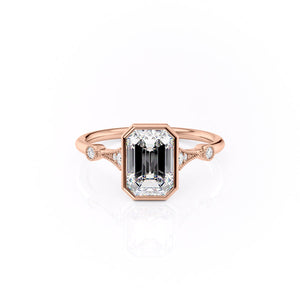The Bezel Amber Set With A 1.5 Carat Emerald Moissanite