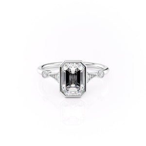 The Bezel Amber Set With A 1 Carat Emerald Moissanite