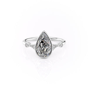 The Bezel Amber Set With A 1.5 Carat Pear Moissanite