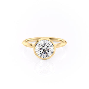 The Razor Bezel Kamellie Set With A 1.5 Carat Round Moissanite
