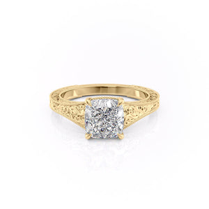 The Florence Set With A 2.5 Carat Cushion Moissanite