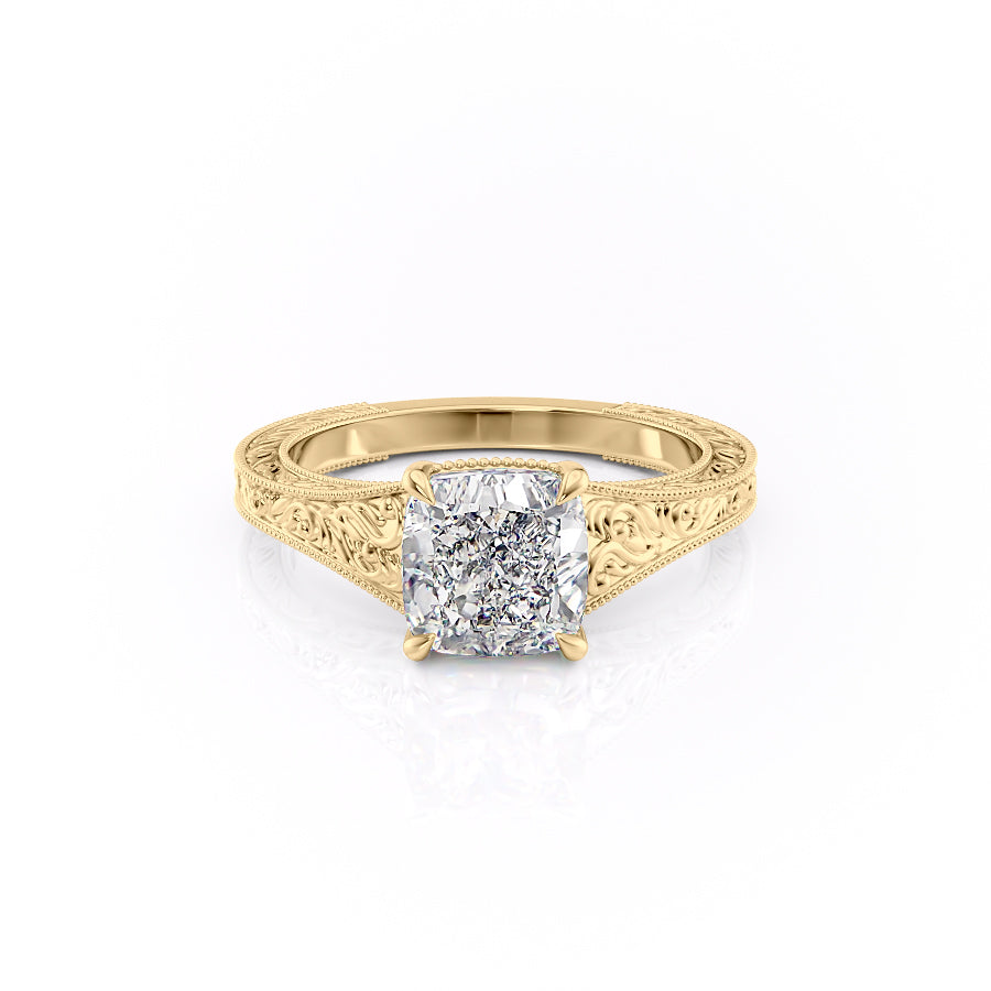 The Florence Set With A 1.5 Carat Cushion Moissanite