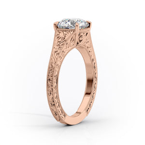 The Florence Set With A 2 Carat Marquise Moissanite