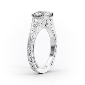 The Florence Set With A 4 Carat Oval Moissanite