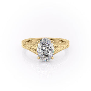 The Florence Set With A 3 Carat Oval Moissanite