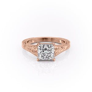 The Florence Set With A 2.5 Carat Princess Moissanite