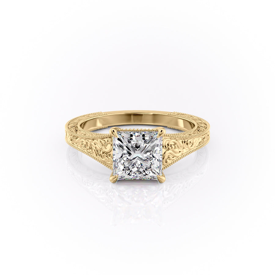 The Florence Set With A 1.5 Carat Princess Moissanite
