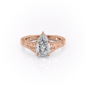 The Florence Set With A 4 Carat Pear Moissanite