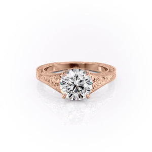 The Florence Set With A 4.5 Carat Round Moissanite