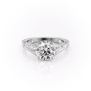The Florence Set With A 1 Carat Round Moissanite