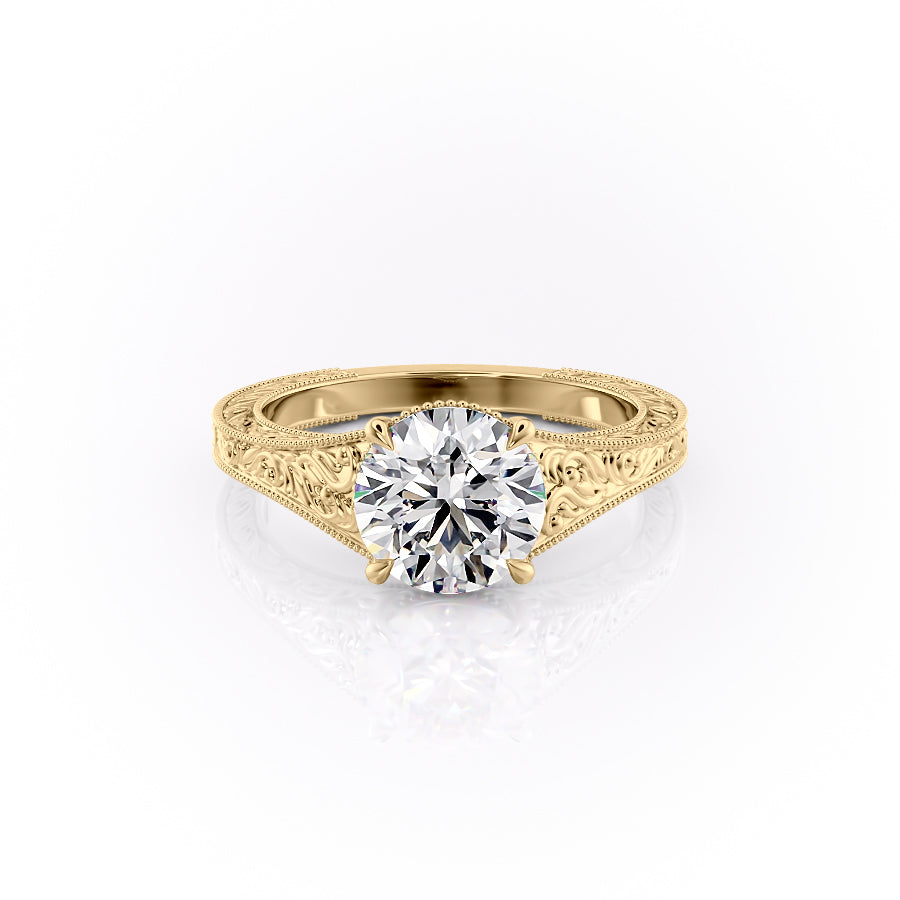 The Florence Set With A 2 Carat Round Moissanite