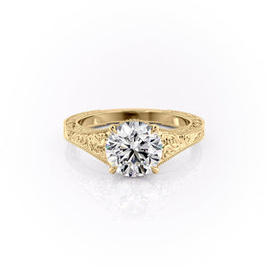 The Florence Set With A 2 Carat Round Moissanite