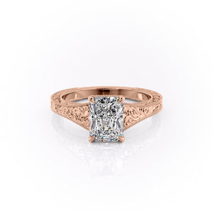 The Florence Set With A 1 Carat Radiant Moissanite